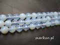 mini: Opal biały fasetka 128 kula 10 mm sznur (2)