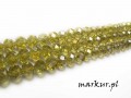 Koraliki szklane AB Yellow fasetka oponka 4/6 mm sznur