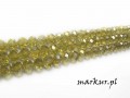 Koraliki szklane AB Yellow fasetka oponka 4/6 mm sznur