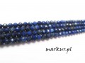 Lapis lazuli naturalny ciemny fasetka kula  3 mm sznur