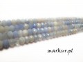 Agat jasno niebieski fasetka oponka 4/6 mm sznur