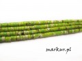 Jaspis impresja jasno_zielony talarek 2/4 mm sznur
