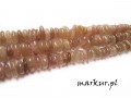 Kwarc rubinowy talarek nieregularny 7 - 10 mm sznur