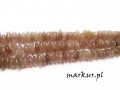 Kwarc rubinowy talarek nieregularny 7 - 10 mm sznur