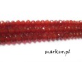 Karneol fasetka oponka 4/6 mm sznur