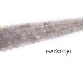 Kunzite fasetka kula  4 mm sznur