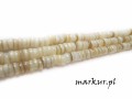 Masa perłowa talarki nieregularne beżowe 1-4/6 mm sznur