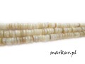 Masa perłowa talarki nieregularne beżowe 1-4/6 mm sznur