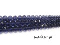 Koraliki szklane fioletowe fasetka oponka  4/6 mm sznur