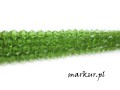 Koraliki szklane zielone bicone   4 mm sznur