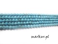 Howlit niebieski fasetka kula  3 mm sznur