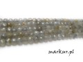 mini: Labradoryt fasetka kostka  4 mm sznur (2)
