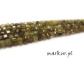 Granat zielony kostka  2,5 mm sznur