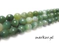 mini: Agat zielony pasiasty fasetka kula  6 mm sznur (1)