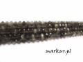 Obsydian srebrny fasetka oponka 2/3 mm sznur