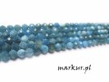 Apatyt niebieski fasetka kula  4 mm sznur