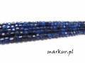 Lapis lazuli fasetka kostka  2,5 mm sznur