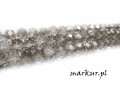 Koraliki szklane AB szare fasetka oponka  8/10 mm sznur