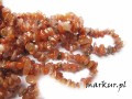 Chalcedon czerwony sieczka drobna  4 - 7 mm sznur 80 cm