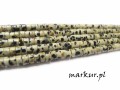 Jaspis dalmatyńczyk talarek 2/4 mm sznur