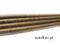 Hematyt kolor brązowy trawiony talarek  1/6 mm sznur
