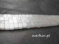 Kocie oko białe kostka  4 mm sznur