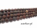 Jaspis breccia trawiony kula  4 mm sznur