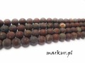 Jaspis breccia trawiony kula  4 mm sznur