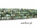Turkus afrykański naturalny kostka  4 mm sznur