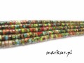 Jaspis impresja mix kolorów talarek 2/4 mm sznur