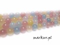 Jadeit kolory morganitu kula  6 mm sznur