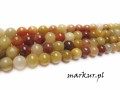 Jadeit żółty naturalny kula  8 mm sznur