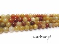 Jadeit żółty naturalny kula  8 mm sznur