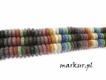 Lawa wulkaniczna mix kolorów talarek 4/8 mm sznur