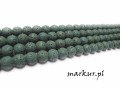 Lawa wulkaniczna szmaragdowa kula  4 mm sznur