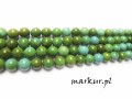 Magnezyt syntetyczny zielony kula  4 mm sznur