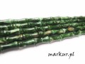Jaspis impresja szmaragdowy bambo 4/13 mm sznur
