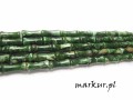 Jaspis impresja szmaragdowy bambo 4/13 mm sznur