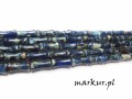 Jaspis impresja granatowy bambo 4/13 mm sznur