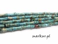 Jaspis impresja lazurowy bambo 4/13 mm sznur