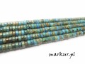 Jaspis impresja lazurowy talarek 2/4 mm sznur