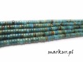 Jaspis impresja niebieski talarek 2/4 mm sznur