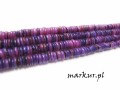 Masa perłowa talarki nieregularne ametystowo fuksjowe 1-4/6 mm sznur