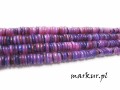 Masa perłowa talarki nieregularne ametystowo fuksjowe 1-4/6 mm sznur