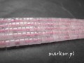 Kwarc różowy talarek 2/4 mm sznur