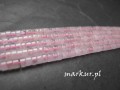 Kwarc różowy talarek 2/4 mm sznur