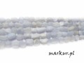 Chalcedon niebieski trawiony nugaty 5 -8 mm sznur