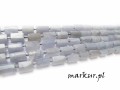 Chalcedon niebieski słupki nieregularne 6 - 12 mm sznur