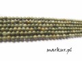Jaspis Silver Leaf  zielony kula  2 mm sznur