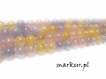 Kwarc w kolorze Morganitu  kula  6 mm sznur